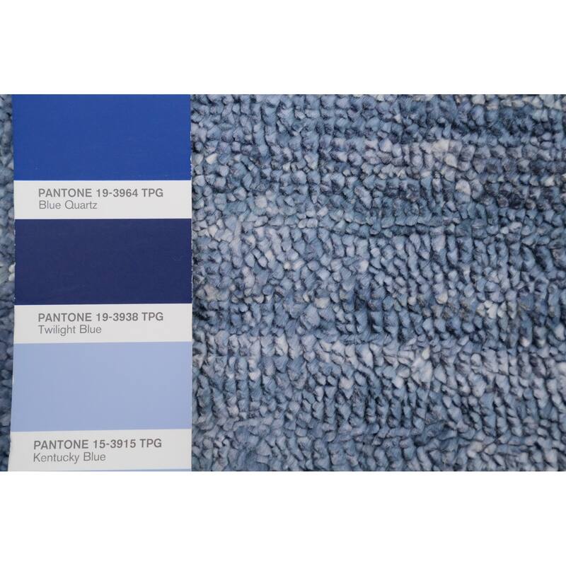 Hand Knotted Oriental Viscose Silk Carpet Tribal Animal Pictorial Navy Blue & Blues Gabbeh Runner Rug - 10' 4'' X 3' 9''