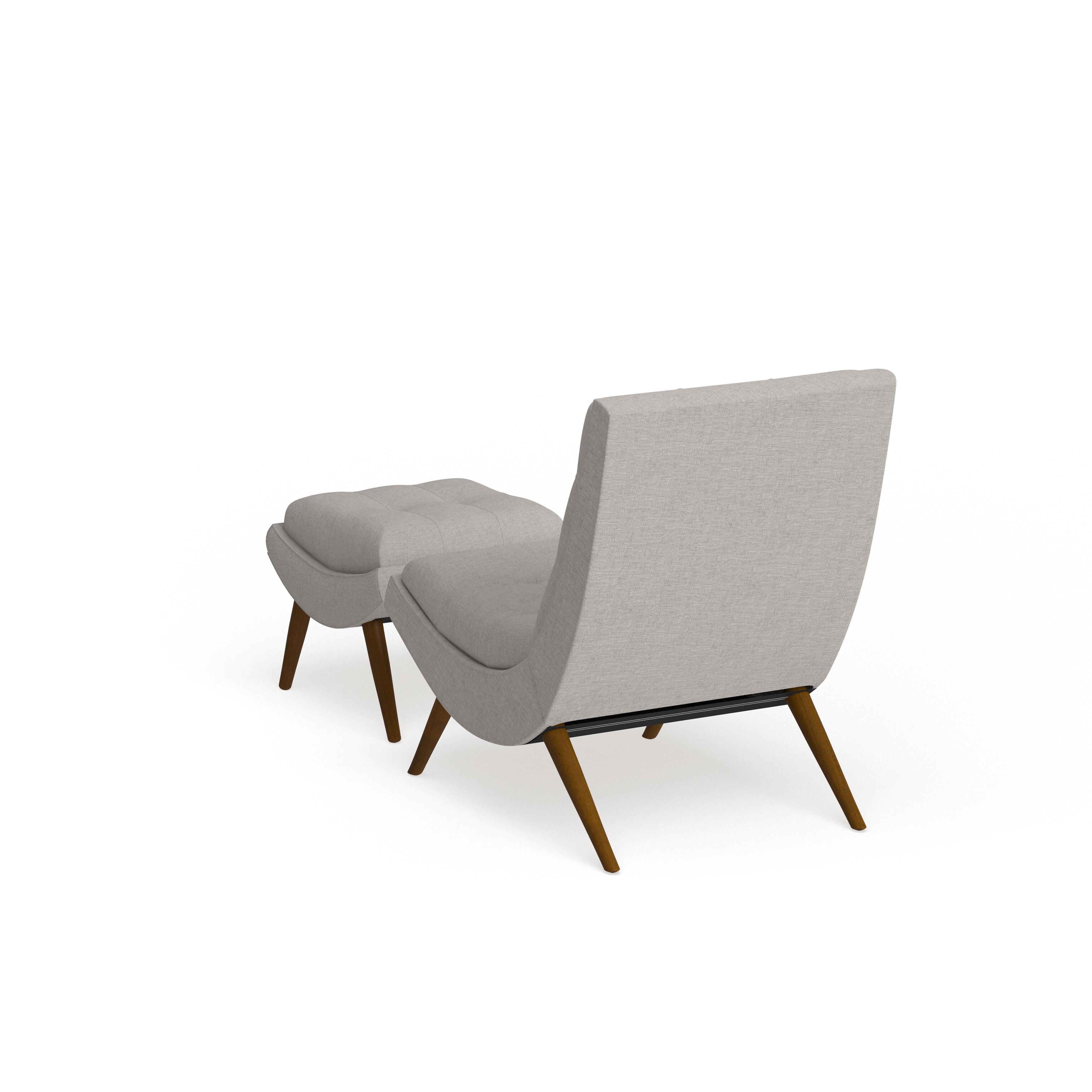 Ramp Mid Century Fabric Lounge Chair Set On Sale Bed Bath