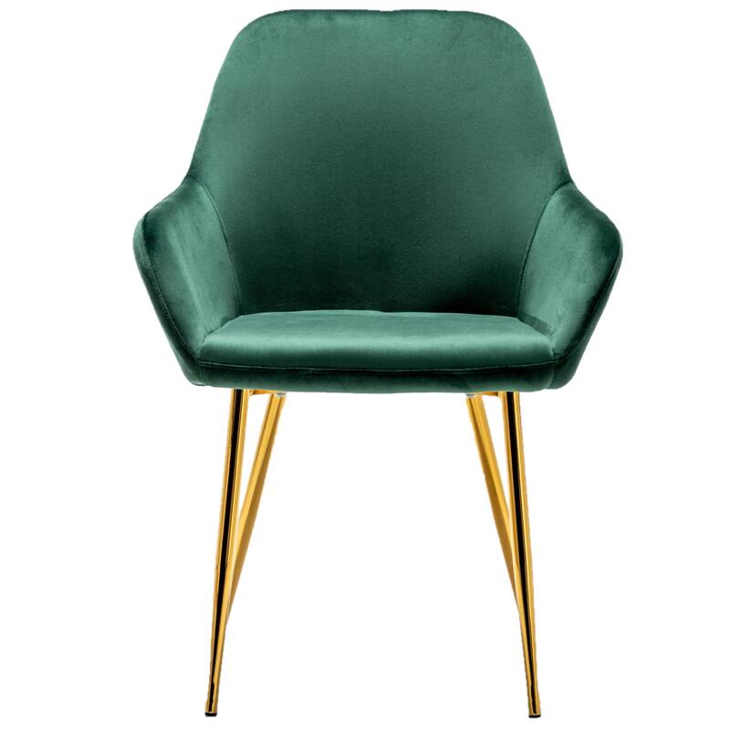 Tasmia Premium Emerald Accent Bucket Upholstered Dining Chairs (Set of 2)