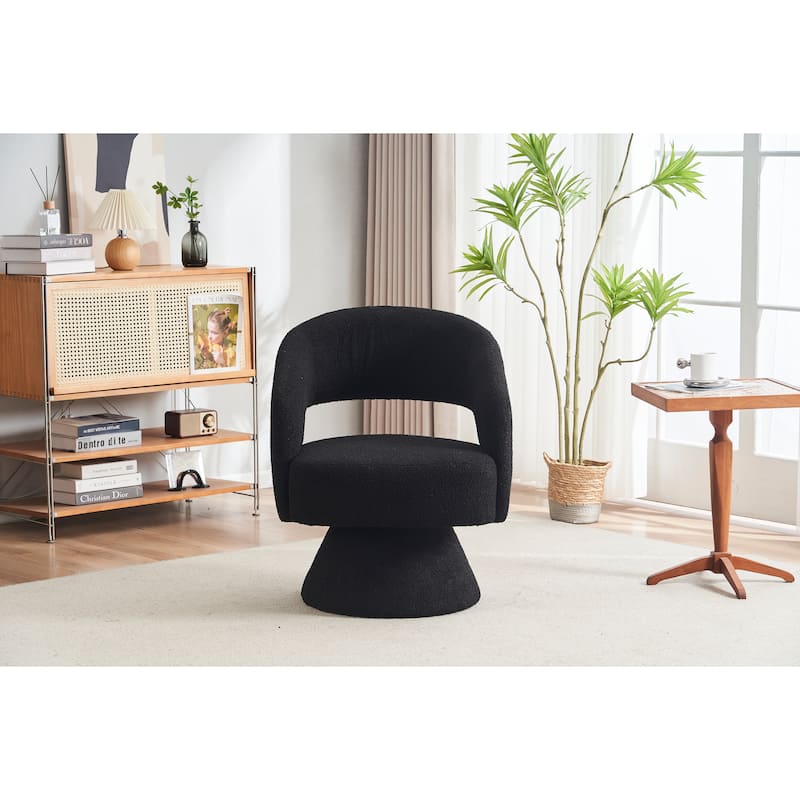 Swivel Accent Chair Armchair, Round Barrel Chair