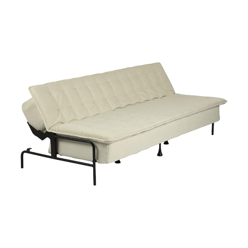 HOMYLIN Convertible Tufted Sofa Bed with Adjustable Back & Metal Frame