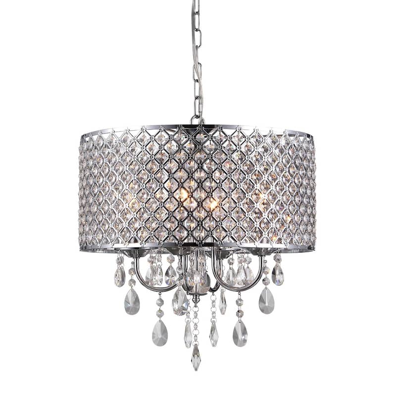 Oisetta 4 light Chrome Finish Crystal Round Chandelier
