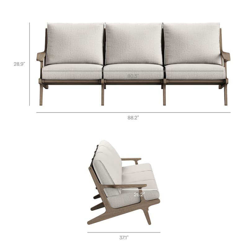 Saratoga Outdoor Patio Teak Sofa