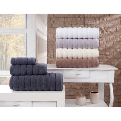 Vague Turkish Cotton 6 pcs Towel Set - 28x54'Bath ;16x26'Hand ;12x12'washcloths