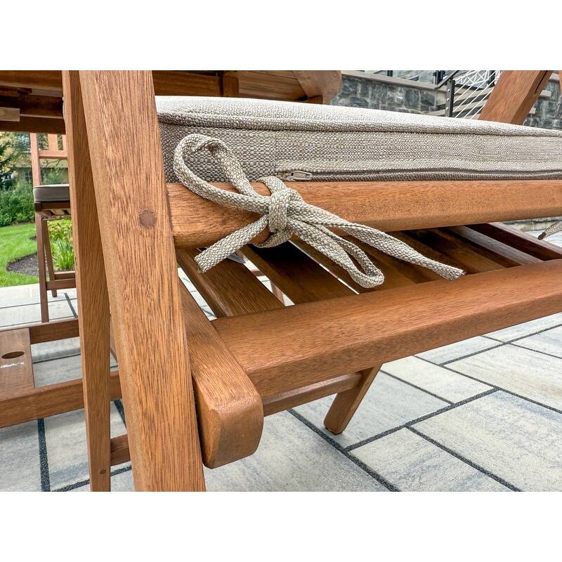 Eilaf 7pc Eucalyptus Fold and Store Dining Set