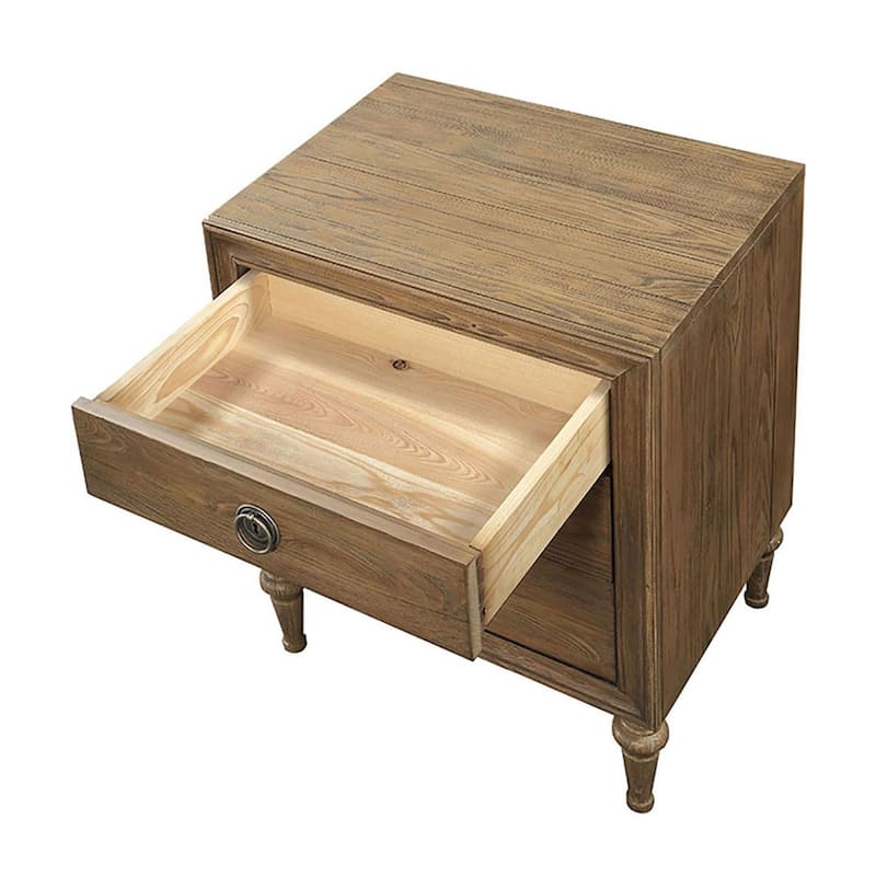 Milhouse Reclaimed Oak Nightstand with 3-Drawer