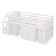 preview thumbnail 5 of 33, Space-Saving Twin Size Loft Bed with Retractable Desk, Drawers & Storage