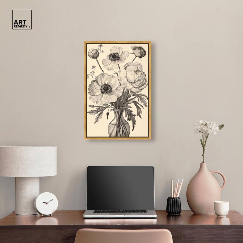 Vase of Vellum Canvas by Art Remedy
