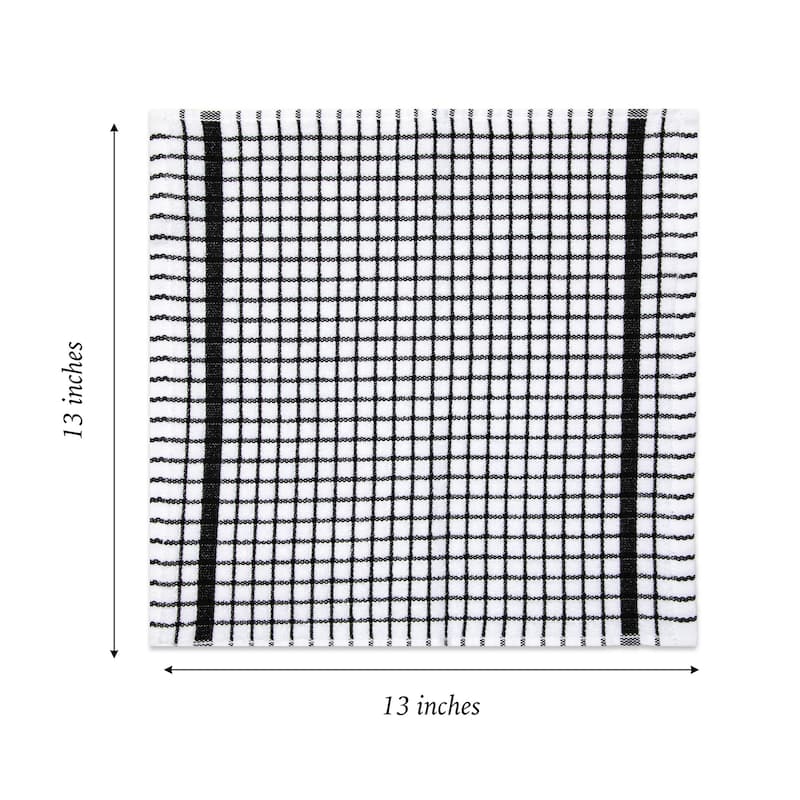 The Sloppy Chef Classic Checkered 8-Piece Dishcloths - 13x13