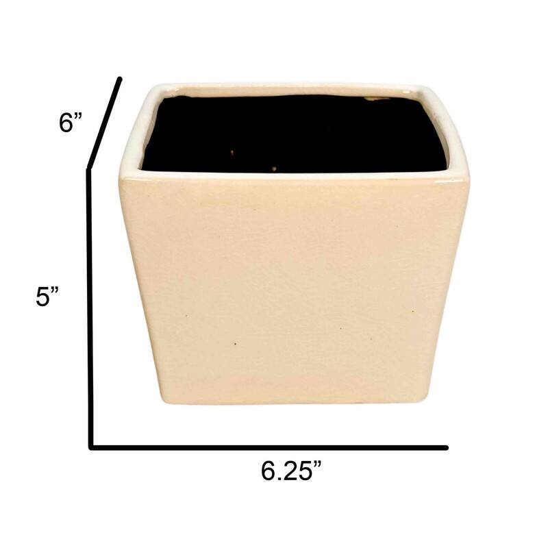 Square Ceramic Flower Planter Pot