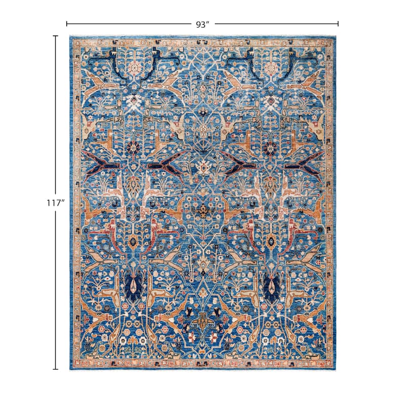 Serapi One-of-a-Kind Hand-Knotted Area Rug - Blue - 7' 9" x 9' 9"