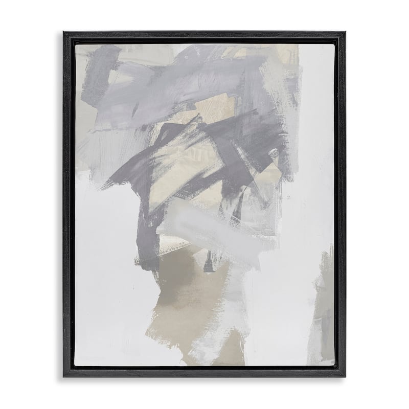 Stupell Elegant Contemporary Grey Shades Framed Floater Canvas Wall Art Design By Rachel Springer - 25 x 31 - Black