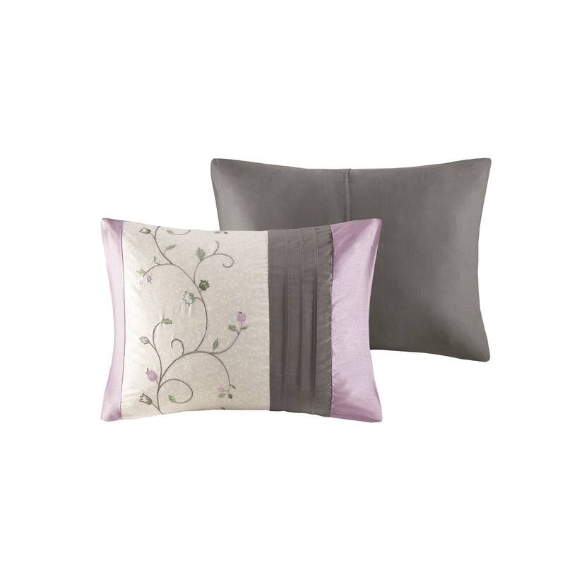 GDF Studio - Embroidered 7-Piece Comforter Set with Decorative Pillows