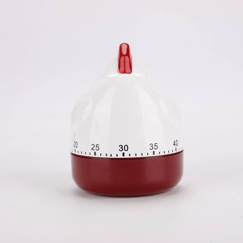 Home Kitchen Cooking Chicken Shaped Mechanical Alarm Timer 60 Seconds - White,Red