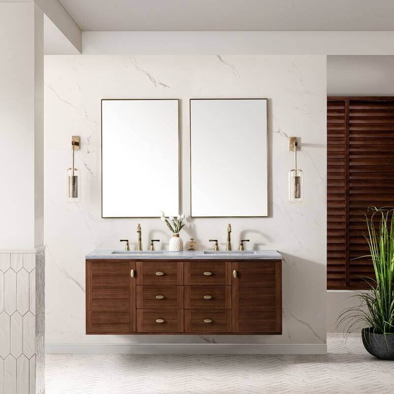 James Martin Vanities 670-V60D-3AF Amberly 60" Free Standing or Wall