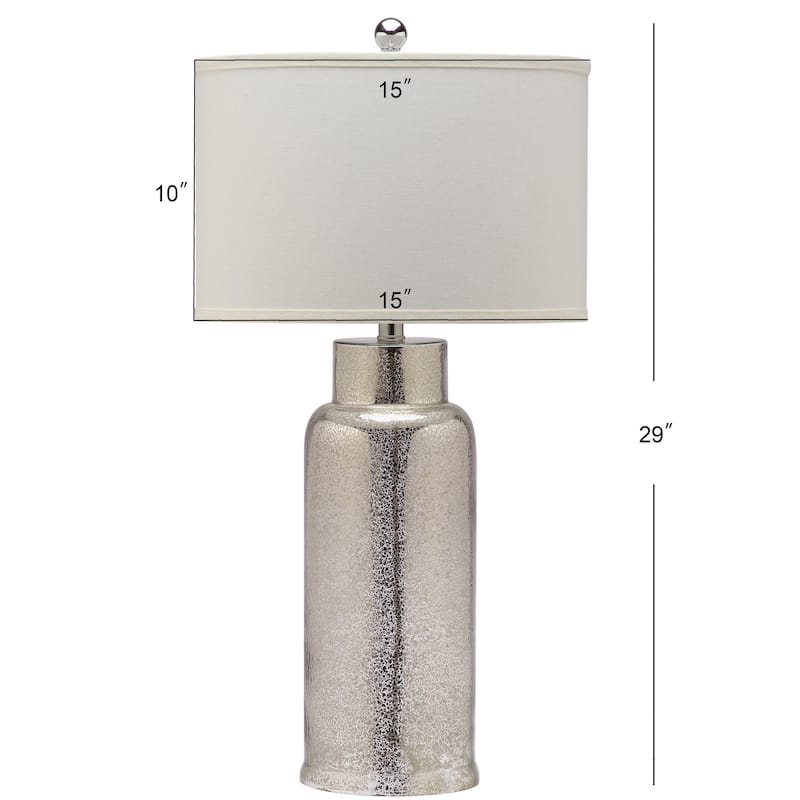 SAFAVIEH Lighting Mayra 29-inch Clear Bottle Glass Table Lamp (Set of 2) - 15.5"x15.5"x29"