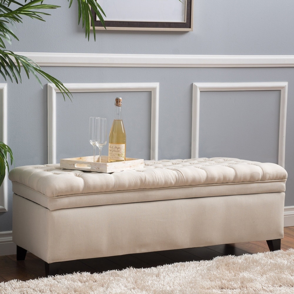 Hastings Tufted Storage Ottoman Bench by Christopher Knight Home