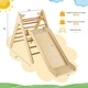 preview thumbnail 9 of 9, 2-in-1 Wooden Triangle Climber Set with Gradient Adjustable Slide - 34 x 18.8 x 28.9 inch (L x W x H)