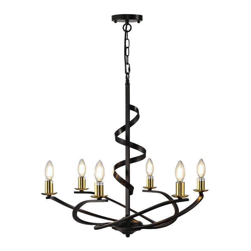 Vintage Swirling Ribbon Shaped Candle Chandelier