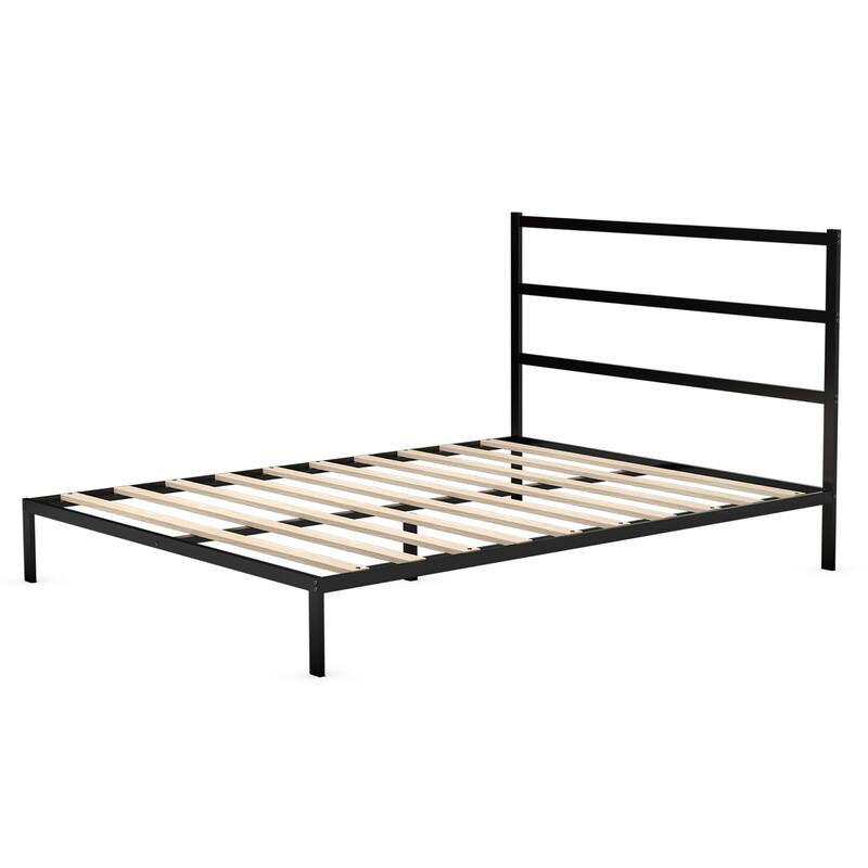 Costway Twin/Full Metal Bed Platform Frame Heavy Duty Mattress