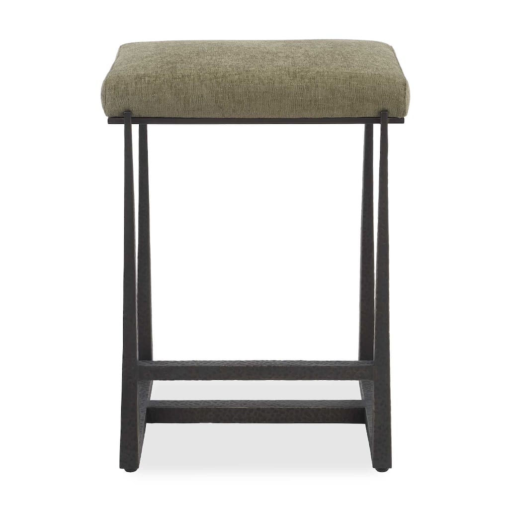 Uttermost Midas Bronze Counter Stool - 18.5"W x 15.5"D x 26"H