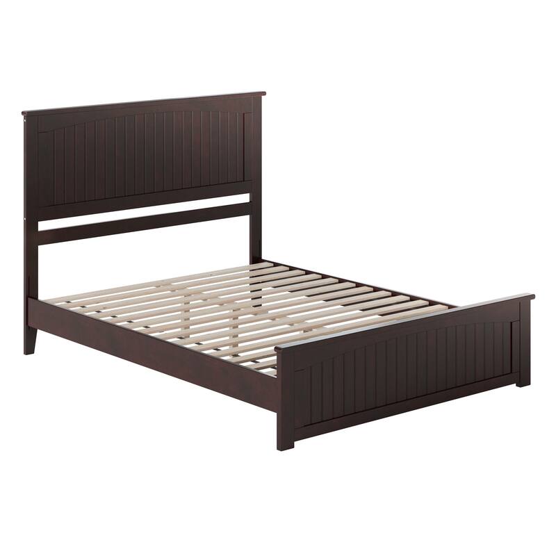 Naples Solid Wood Low Profile Platform Bed with Matching Footboard