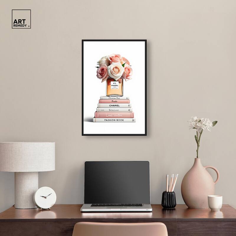 Rose Reads Rouge Canvas by Art Remedy