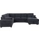 preview thumbnail 24 of 23, Convertible Pull-out Sectional Sofa Loveseat Sleeper with Storage and Pillows