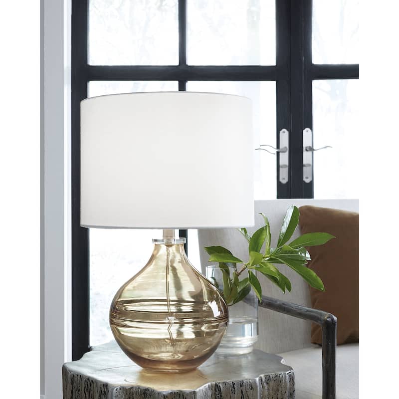 Ashley Furniture Lemmitt Glass Table Lamp - 10"W x 10"D x 22"H