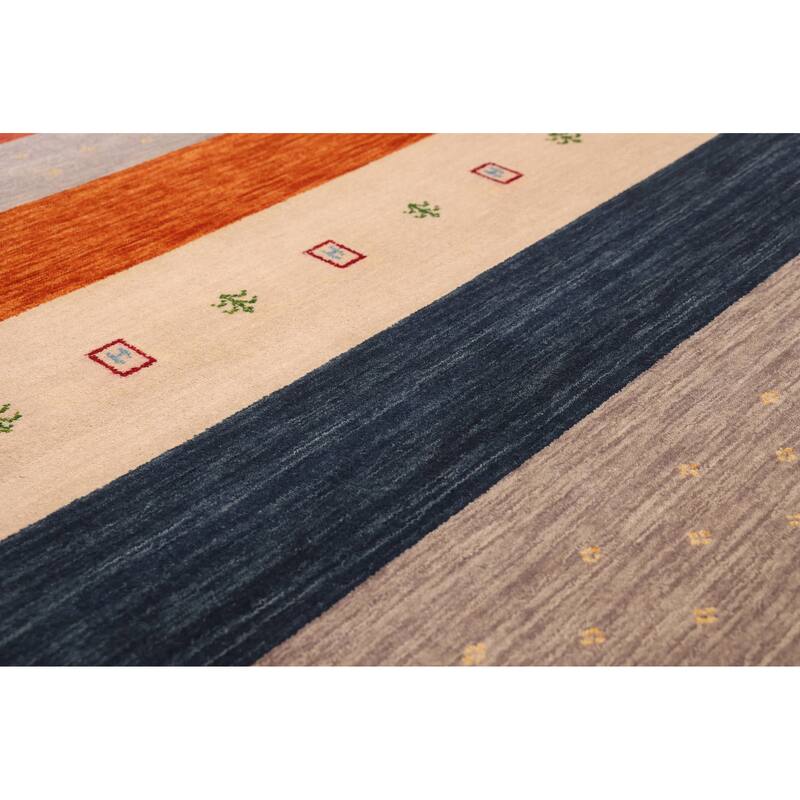 ECARPETGALLERY Hand Loomed Kashkuli Gabbeh Multi Color Wool Rug - 6'9 x 9'9