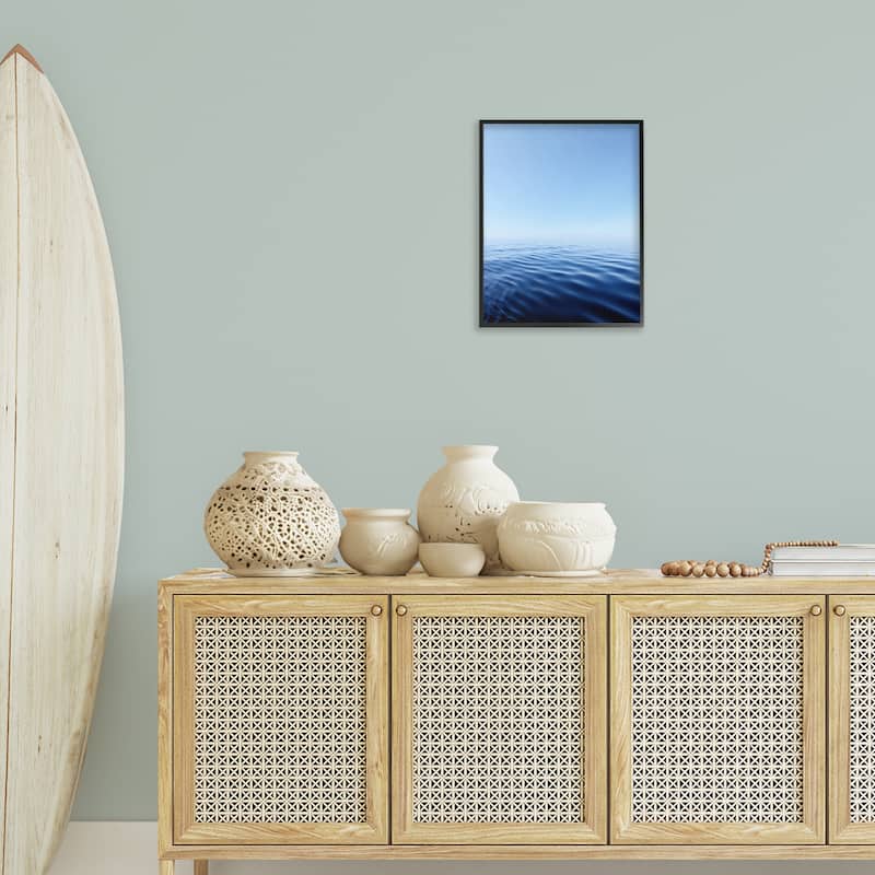 Stupell Cool Blue Ocean Ripples Framed Giclee Art Design By Kali Wilson