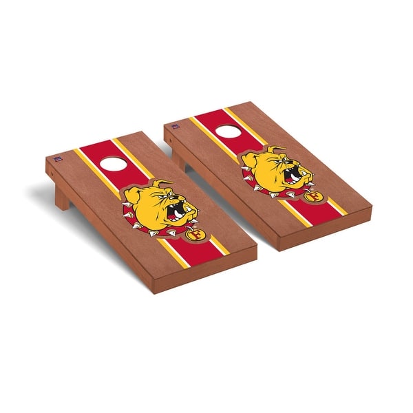 slide 2 of 5, Ferris State Bulldogs Rosewood Cornhole Board Set