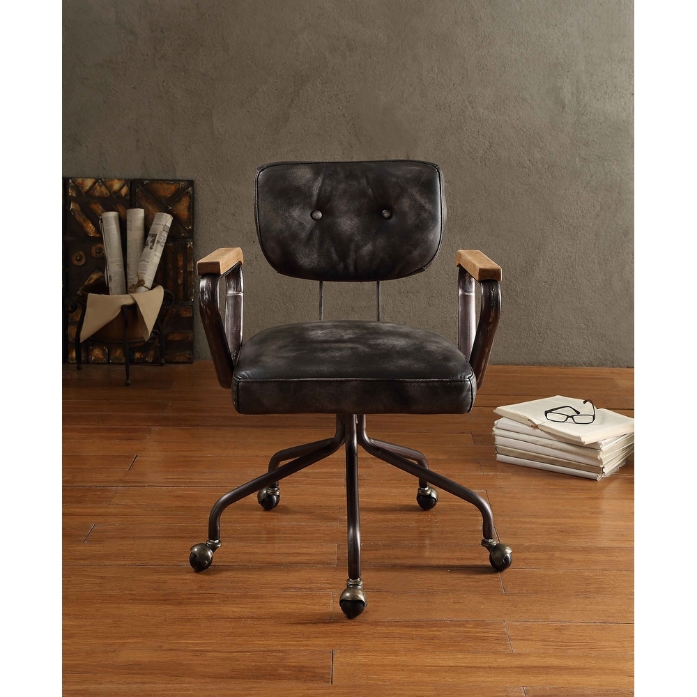 Office Chair in Vintage Top Grain Leather - Overstock - 34077629