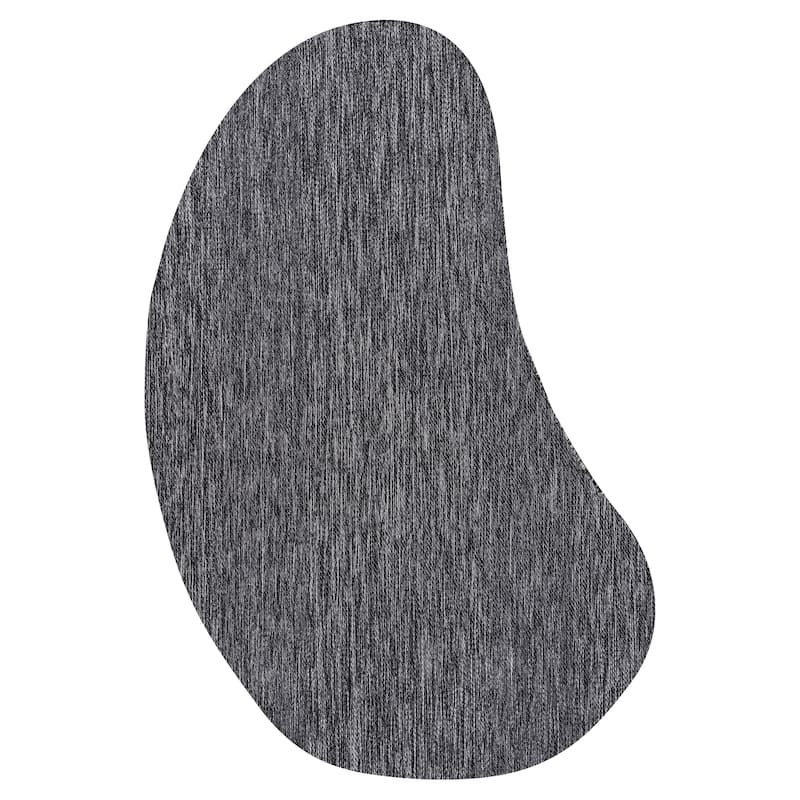 JONATHAN Y Evan Modern Rustic Organic Curve Indoor/Outdoor Shaped Area Rug