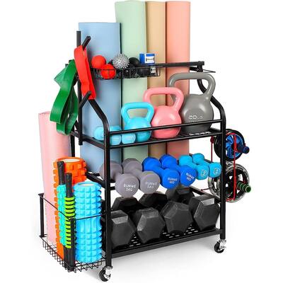 Sttoraboks Weight Rack for Dumbbells, Dumbell Rack, Weight Stand, Home Gym Storage Rack for Kettlebells, Yoga Mat