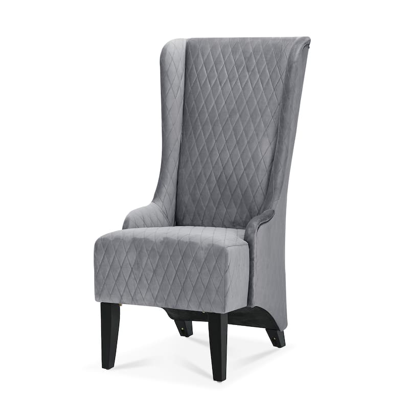 Modern 23.03" High Back Upholstered Accent Chair with Solid Wood Frame