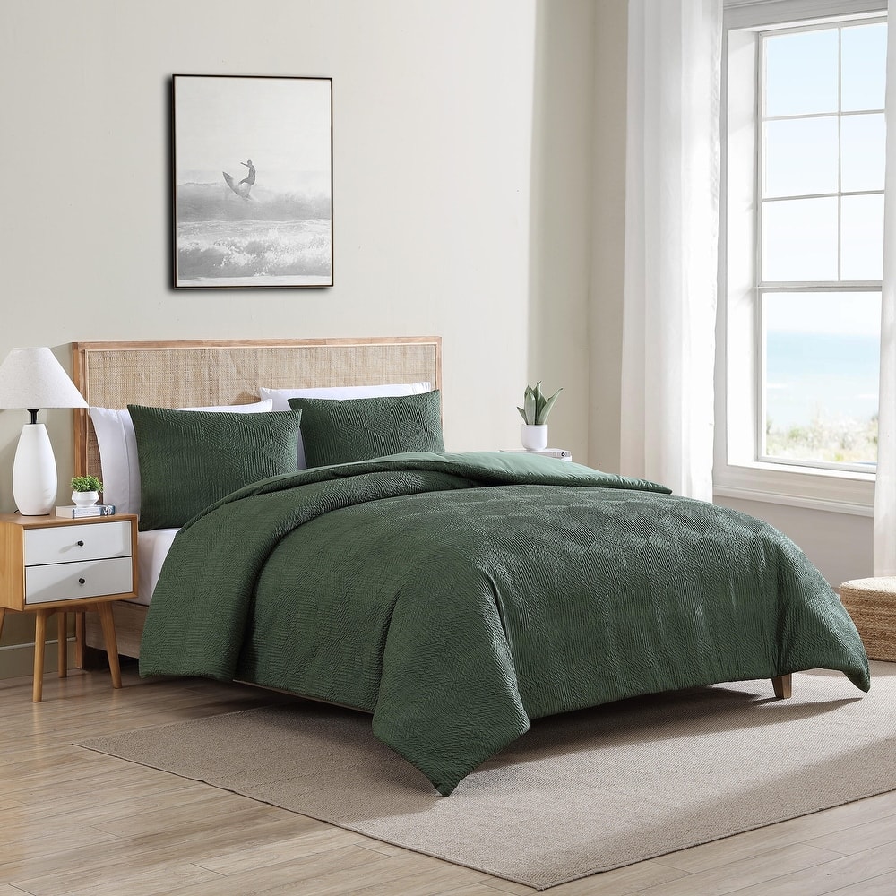 Nautica Point Harbor Solid Embossed Comforter Set
