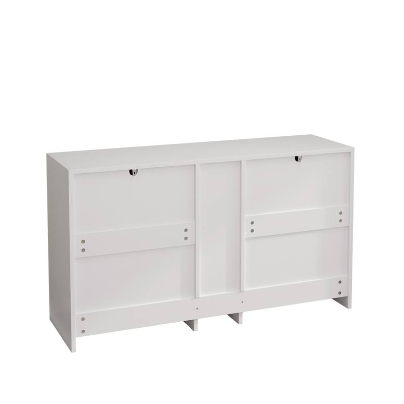 51.2 "Rattan Locker With Drawers, 9 Drawers, Metal Handles For Kitchen, Living Room, Bedroom