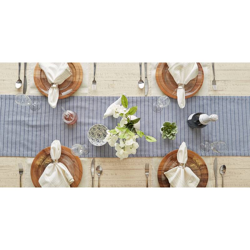 DII Pumpkin Spice Farmhouse Gingham Table Runner