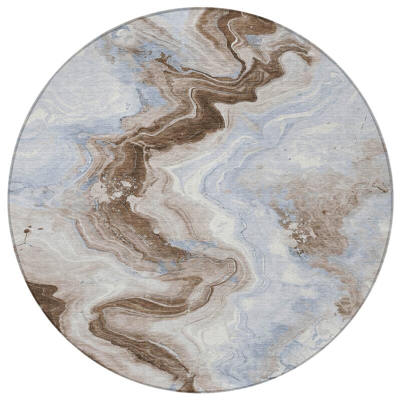 HomeRoots Abstract Transitional Rectangle Outdoor Rug