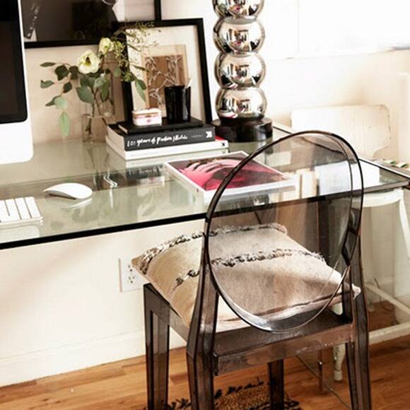 Set of 4 Designer Transparent Dining Chairs Modern Designer Stacking Accent For Kitchen Armless No Arms