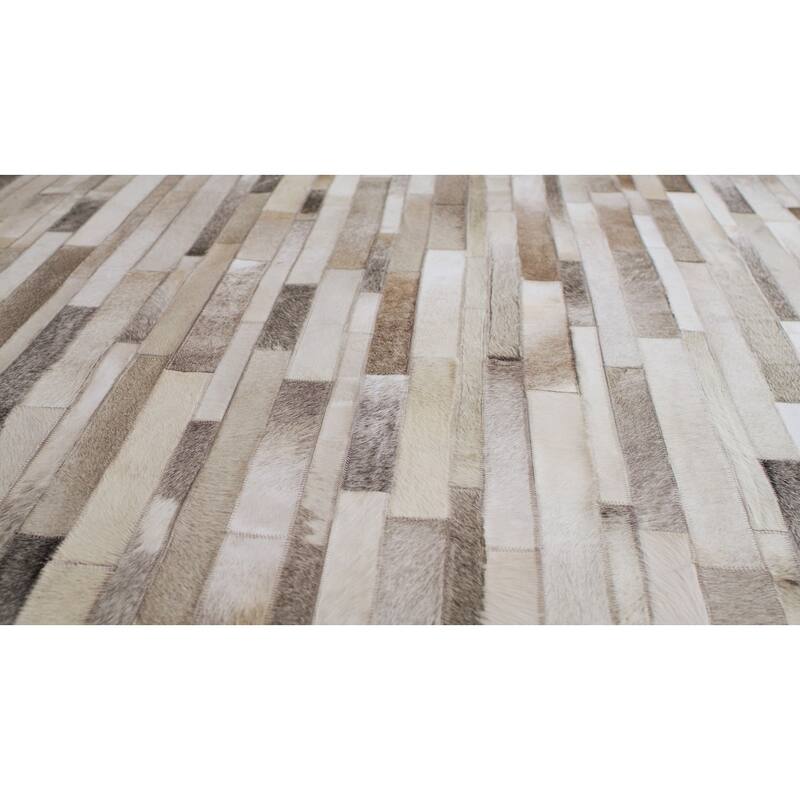 Dream Decor Rugs Vail Willow Ridge Gray Ivory Stripe Handmade Area Rug