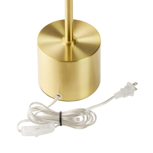 Rowan River of Goods 21.25 Inch Brushed Gold Metal Table Lamp with Glass Shade On Sale Bed Bath Beyond 36597642