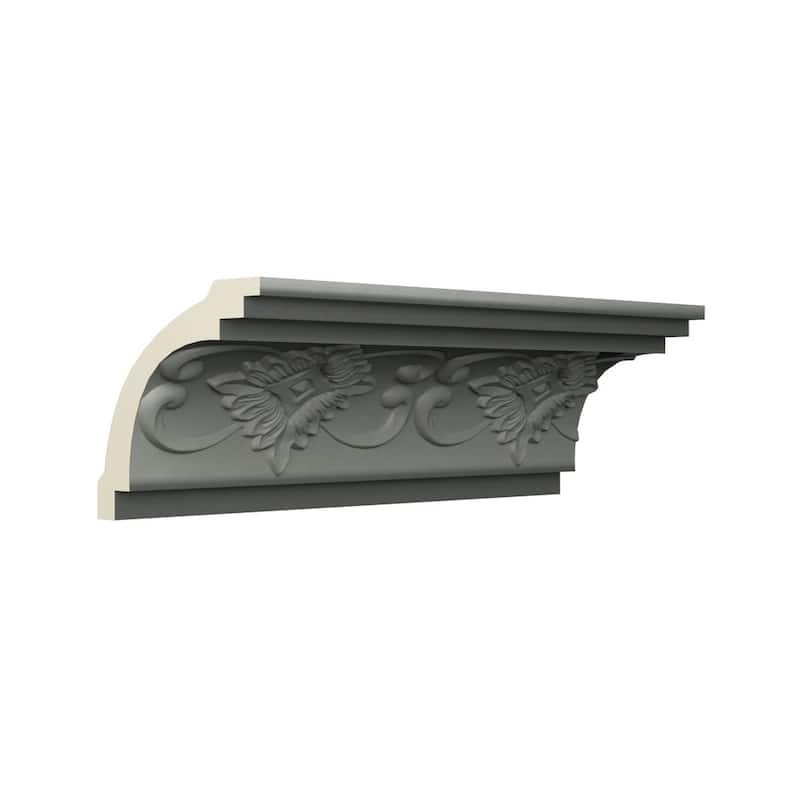 3 1/8"H x 3 1/8"P x 4 1/2"F x 96"L Terrel Crown Moulding - 1-Pack