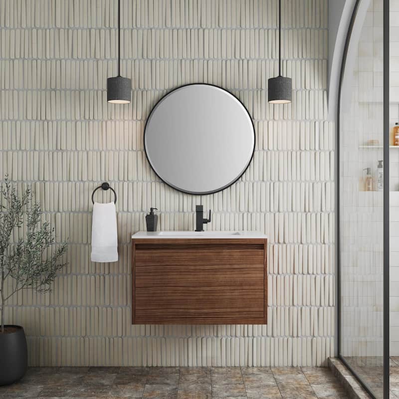 James Martin Vanities 805-V31.5-MB-GW Mantova 32" Single Basin Poplar