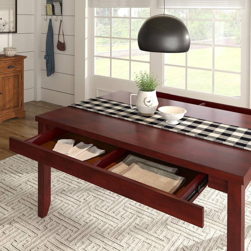 Elena Wood Rectangular Dining Table by iNSPIRE Q Classic
