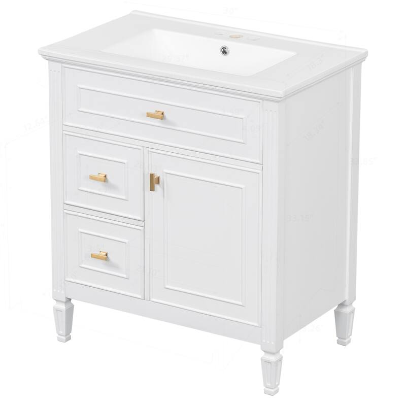 Modern Bathroom Vanity with Multiple Storage Options