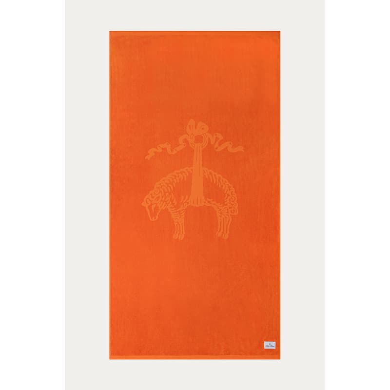 Brooks Brothers Jacquarded Logo Beach Towels