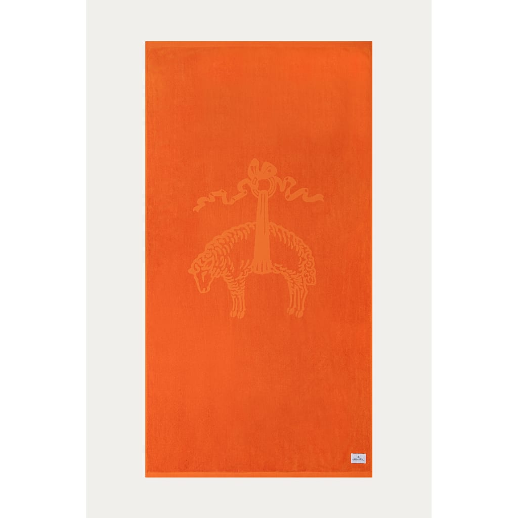 Brooks Brothers Jacquarded Logo Beach Towels