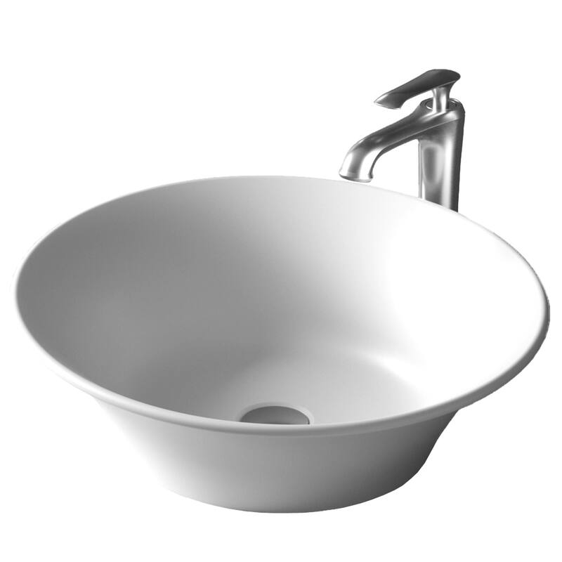 Karran USA QM164412 Quattro Matte Collection 20-5/8" Acrylic / Solid - White with Stainless Steel